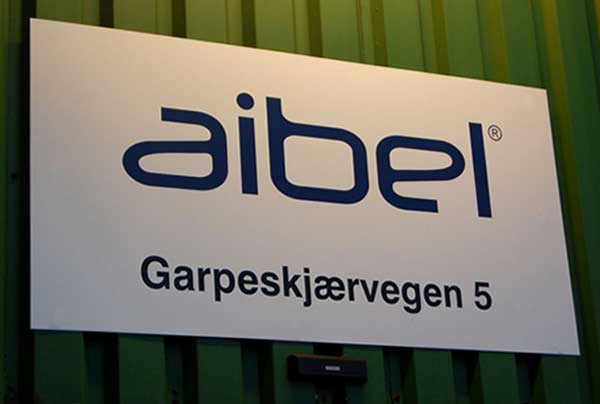 Skilt til Aibel i Haugesund